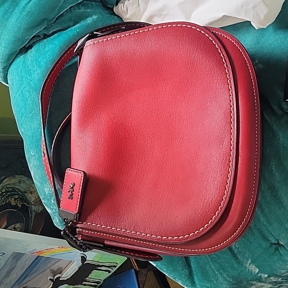 Coach red crossbody